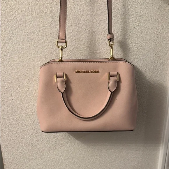 Michael Kors Selma Mini Crossbody Satchel – Soft Pink Leather